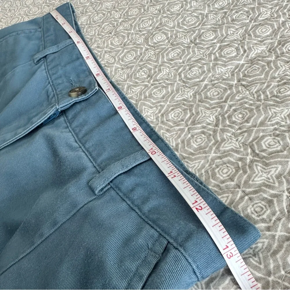 L.L. Bean Vintage Women's Chino Shorts Blue A-line High Waist Size 4 - Picture 7 of 10